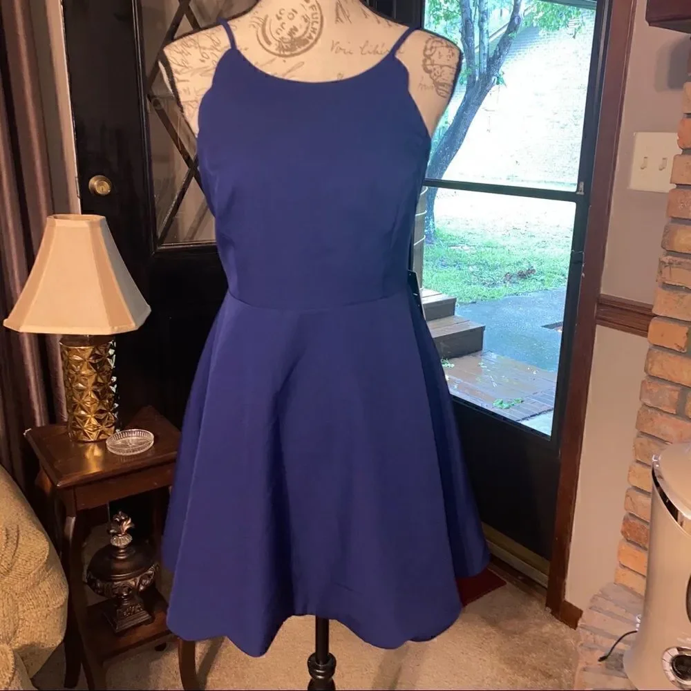 NWT Lulu’s Blue Backless Dress - Picture 3 of 6
